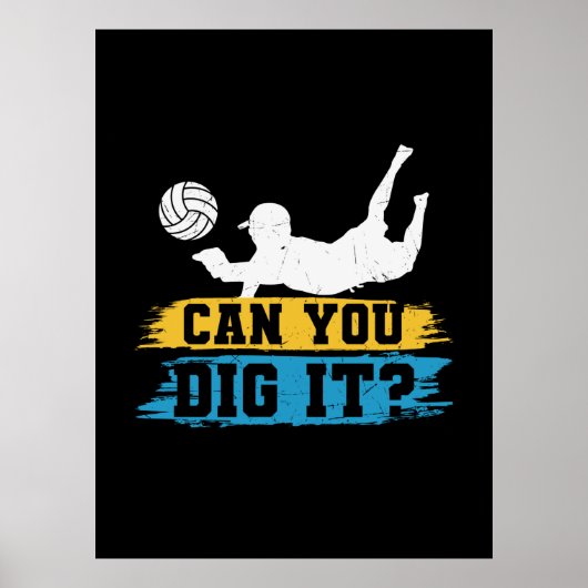 Volleybalspeler | Kan je het dig maken? Poster (Voorkant)