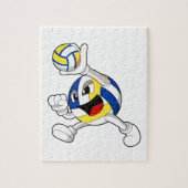 Volleybalspeler met volleybal legpuzzel (Verticaal)