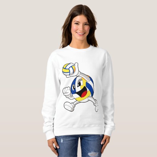 Volleybalspeler met volleybal trui (Voorkant volledig)