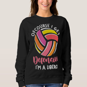 Volleybalspeler natuurlijk, ik word defensief, ik trui
