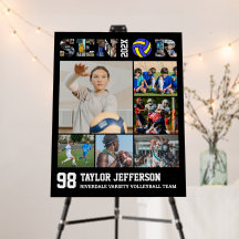 Volleybalspeler Senior Sportteam Fotocollage