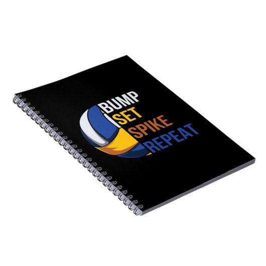 Volleybalspeler | Spike Repo instellen Notitieboek (Rechterzijde)