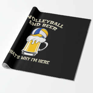 Volleybalspeler Volleybal en bier Cadeaupapier