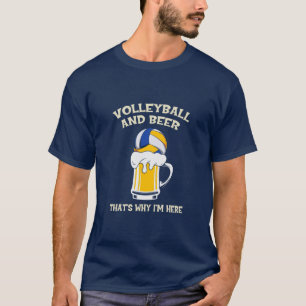 Volleybalspeler Volleybal en bier T-shirt