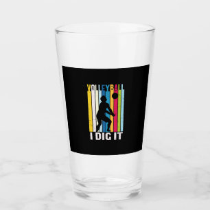 Volleybalspeler Volleybal I dig Glas
