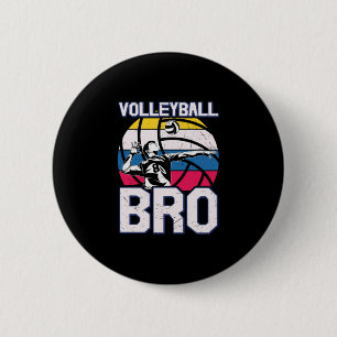 Volleybalspeler   Volleyball Bro Ronde Button 5,7 Cm