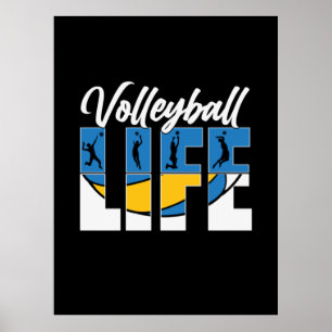 Volleybalspeler   Volleyballeven Poster