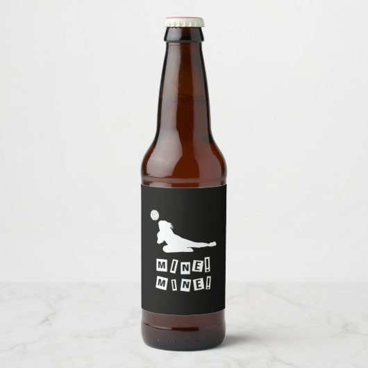 Volleybalspeler | Volleybalmijn Bier Etiket (Voorkant)