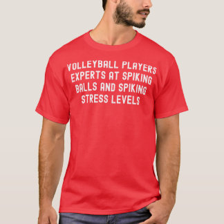 Volleybalspelers Experts bij piekende ballen en sp T-shirt