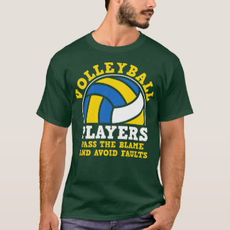 Volleybalspelers geven de schuld door en vermijden t-shirt