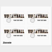 VolleybalStickers Rechthoekige Sticker (Vel)