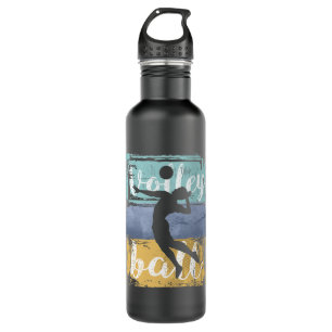 VolleybalT-shirt -  Retro Volleybalspeler Waterfles