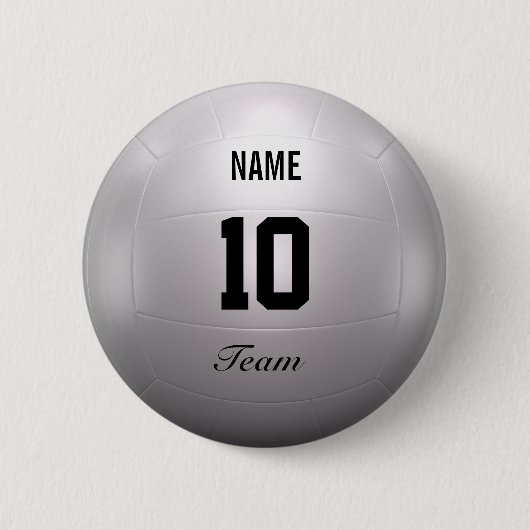 Volleybalteam Ronde Button 5,7 Cm (Voorkant)