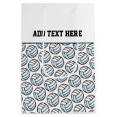 Volleybalteam Sportpagina Aangepaste tekst zwart Medium Cadeauzakje (Achterkant)