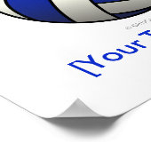 Volleybalteamcadeaus - blauw poster (Hoek)