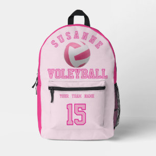 Volleybalteamnaam Aangepaste sporten Roze roze Bedrukte Rugzak