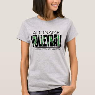 Volleybalteamspeler VOEG NAAM TOE School Topatleet T-shirt