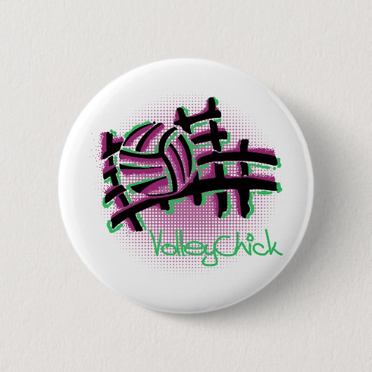 VolleyChick Netzo Ronde Button 5,7 Cm (Voorkant)