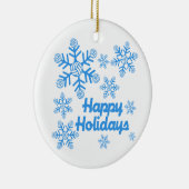 VolleyChick Prettige feestdagen Snowflake Keramisch Ornament (Rechts)