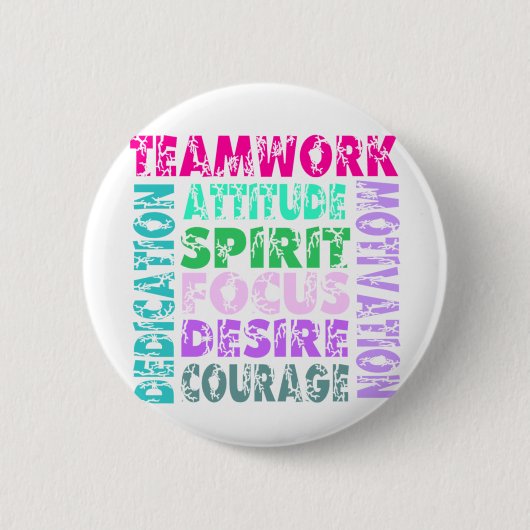 VolleyChick Teamwork Ronde Button 5,7 Cm (Voorkant)