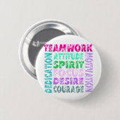 VolleyChick Teamwork Ronde Button 5,7 Cm (Voorkant /achterkant)