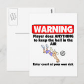 VolleyChick-waarschuwing Briefkaart (Voorkant / Achterkant)