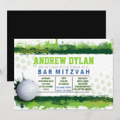 VOLLYBALL SPLASH Bar Mitzvah Invitation (Devant / Derrière)