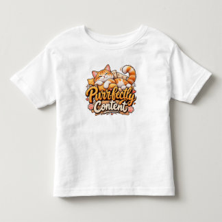 Volmaakt tevreden Mooie kat Peuter Kinder Shirts