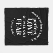 "Volmaakte liefde verdrijft angst" (1 Johannes 4:1 Fleece Deken (Voorkant (Horizontaal))