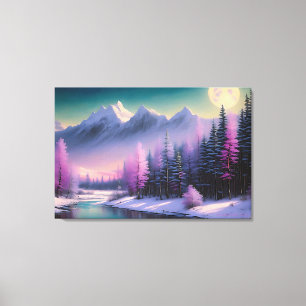 "Volmaan", door BarryDyar ©, Landschap Schilderen Canvas Afdruk