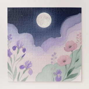 Volmaan Waterverf Iris Bloemennacht Legpuzzel