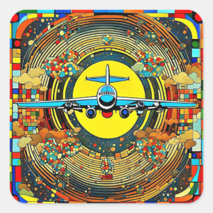 Volo 15 vierkante sticker