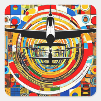 Volo 7 vierkante sticker