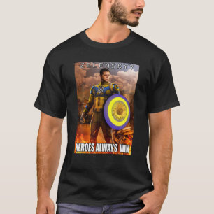 Volodymyr Zelensky Heroes wint altijd Oekraïense T-shirt