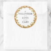 Volontaire Appréciation Classic Round Sticker (Sac)