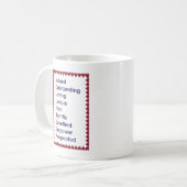 Volontaire Coeurs rouges Typographie Café Mug (Devant gauche)