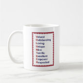 Volontaire Coeurs rouges Typographie Café Mug (Gauche)