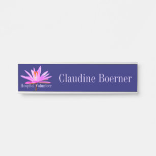 Volontaire Eau Lily Nom de suspension Plaque Porte