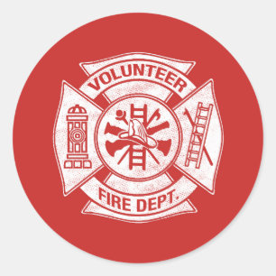 Volontaire Pompier Sticker Rouge