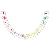 Volonté colorée vous m'épousez - des drapeaux (Tout)