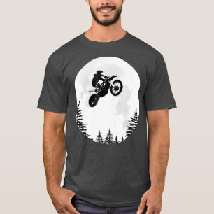 Vols MOTOCROSS DIRTBIKE Sur le tshirt Lune