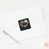 Voltage Hart Vierkante Sticker (Envelop)