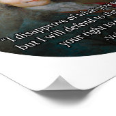 Voltaire Free Speech Poster (Hoek)