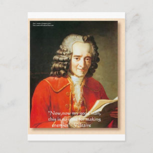Voltaire "Geen vijanden" Wijsheid Citaat Cadeaus T Briefkaart