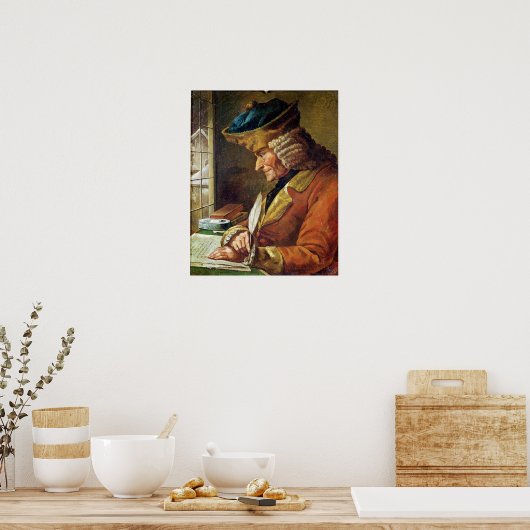 Voltaire in zijn studie poster (Keuken)