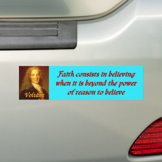 Voltaire quote 5 bumpersticker (Op auto)