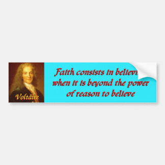 Voltaire quote 5 bumpersticker