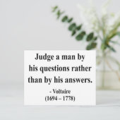 Voltaire Quote 8a Briefkaart (Staand voorkant)