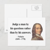 Voltaire Quote 8b Briefkaart (Voorkant / Achterkant)