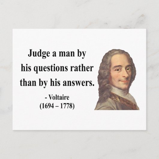 Voltaire Quote 8b Briefkaart (Voorkant)